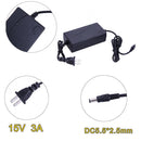 15V 3A Power Supply Adapter Charger AC to DC  Converters 5.5x2.5mm (US) Newly