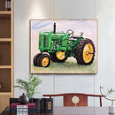 Frameless Tractor Oil Paint by Numbers Kit Handpainted Artwork Coloring Craft