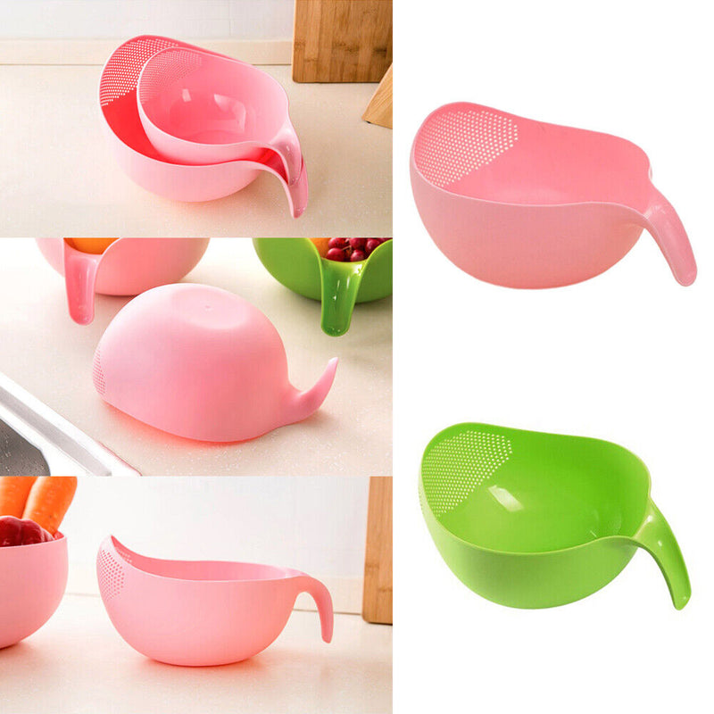 Washer Drainer Vegetable Bowl Strainer Basket Rice Washing Filter Sieve Fruit
