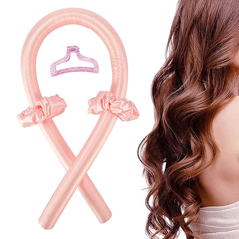 Heatless Curling Headband, Hair Wave Formers, Hair Styling Tools (Pink) Newly