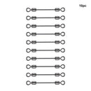 10pcs  Sheet Seat Double Swivels Fishing Main Line Connectors Ring (M) Newly