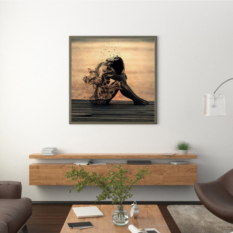 Dissipate Girl 40X40cm Frameless Oil Paint By Numbers Picture DIY Painting