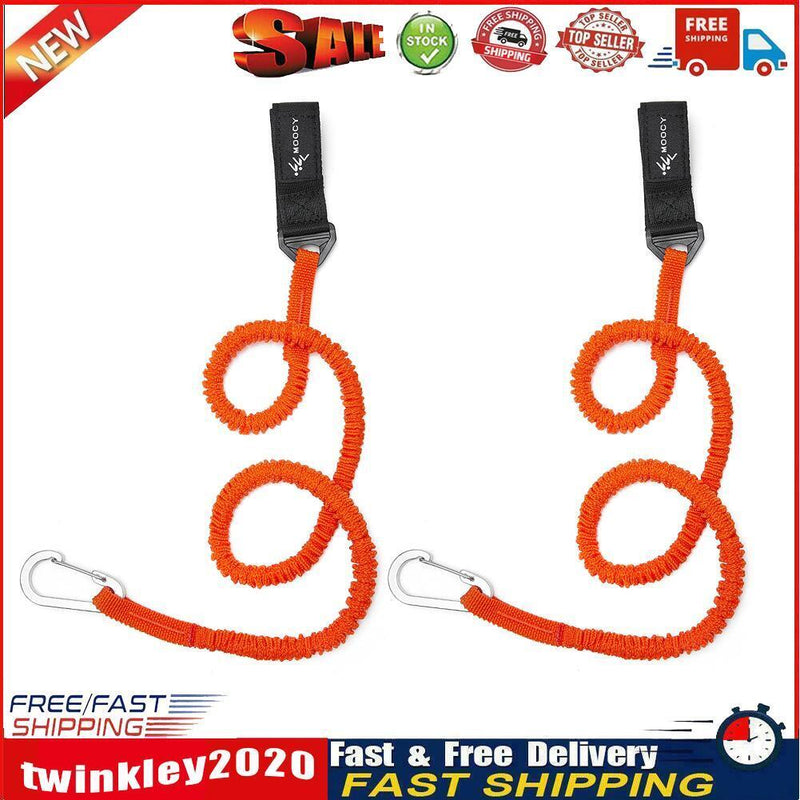 2x Kayak Paddle Leash Safety Boat Fishing Rod Pole Coiled Lanyard Tie Rope Newly