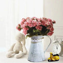 Style Iron Sheet Garden Home Embossed Wrought Watering Can Vases Flower Bucket