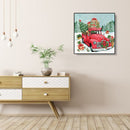 5D Christmas Car Diamond Painting Round Drill Rhinestone Picture Craft for Gift