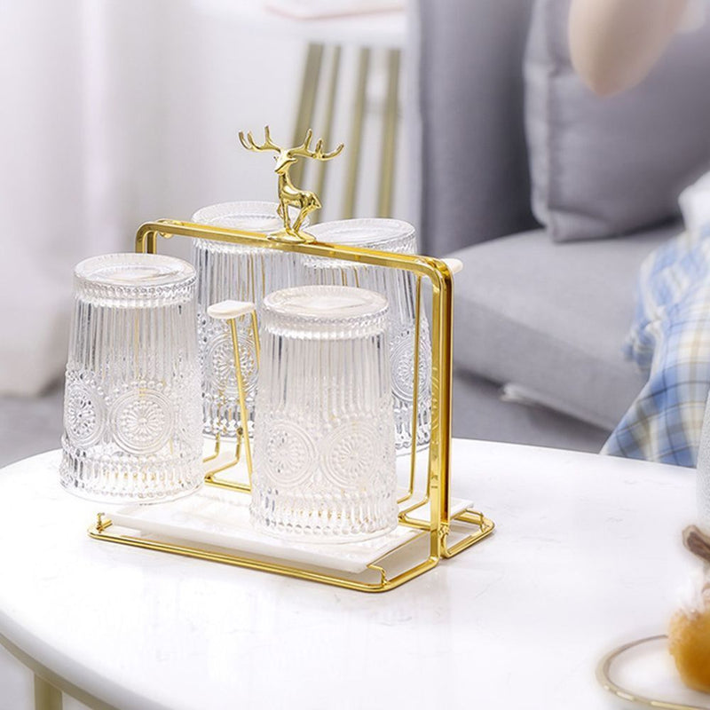 Drying Rack 6 Hook Storage Rack Holder Mug Holder Mug Cups Stand Cup Rack
