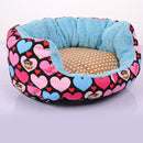 PeDog Cat Summer Cooling Bed Straw Bamboo Cozy Sleeping Pad Mat(Brown)(S)