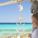 Crystal Wind Chime Moon Pendant Lighting Ball Hanging Garden Window Home Decor