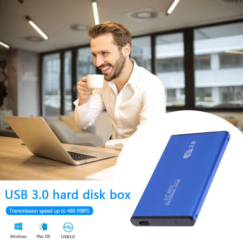 2.5 inch USB 3.0 SATA HD Mobile Hard Disk Case External SSD HDD Box Support 1TB