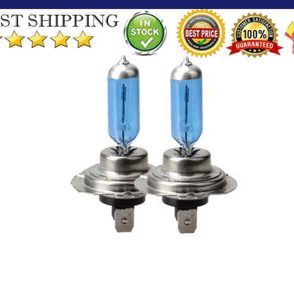 Blue Plated 2 Pcs H7 12V 55W Car Auto Xenon Light Bulb Headlight Lamp