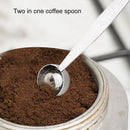 2 in 1 Stainless Steel Coffee Tamping Measure Spoon Cafe Measuring Tools