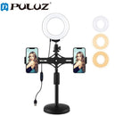Phone Brackets 3 Color Temperature Video Light Kit 4.7 inch Selfie Ring Light