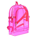 Women/Men PVC Clear Waterproof Backpacks Teen Hologram Schoolbags/Pink