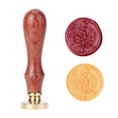 Wood Handle Paint Seal Retro Plant Pattern DIY Wax Seal Stamp Decor (C167) Newly