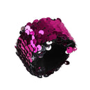 Glitter Bracelet Sequin Wristband Headband Party Kids Favors Gift (Rose Red