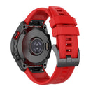 Silicone Wriststrap for Garmin Fenix 7 Watch Strap 22mm Watchband (Red)