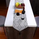 Simple Table Runner Modern Geometric Pattern Linen Tablecloth Tea Table Cover