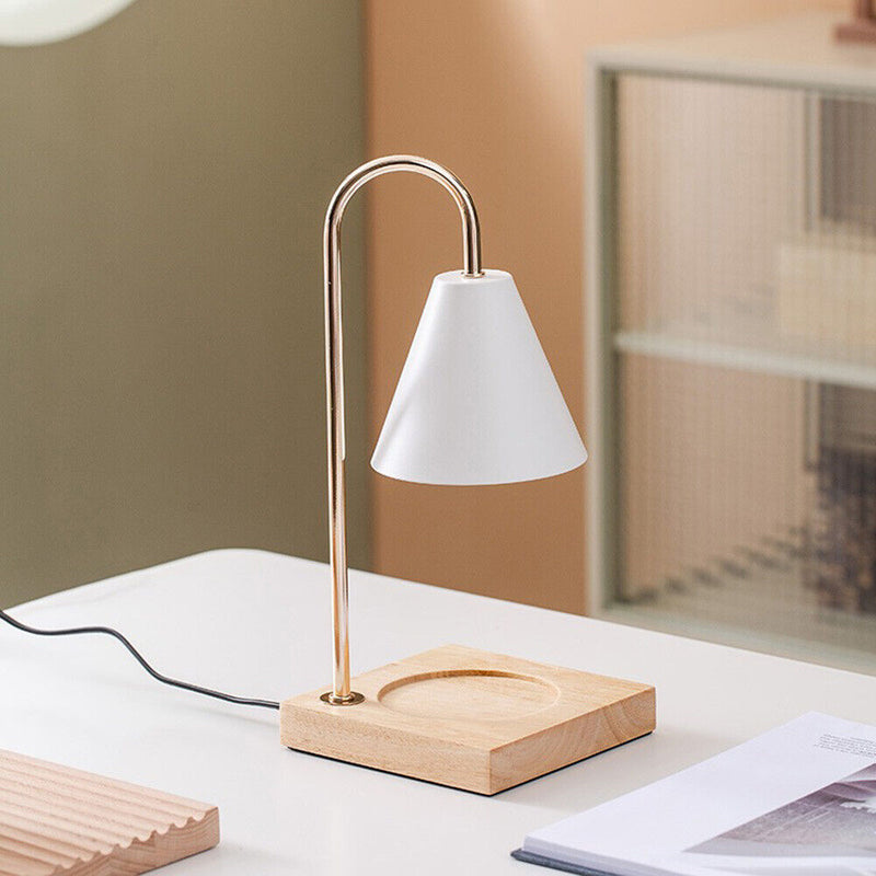 Electric Candle Warmer Wax Melt Aromatherapy Table Night Lamp (White EU)