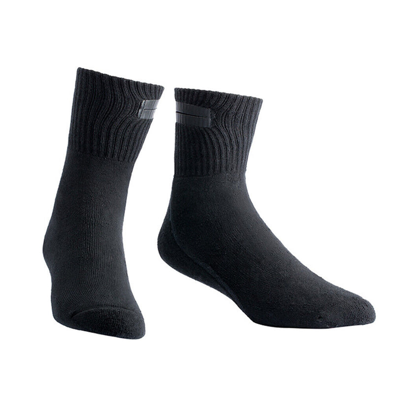 1 Pair Electric Heating Socks w/ 2500mA Power Bank Thermal Stocking (Black)