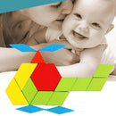 155pcs Wood Jigsaw Puzzle Board Set Tangram Kids Colorful Educational Toys Newly