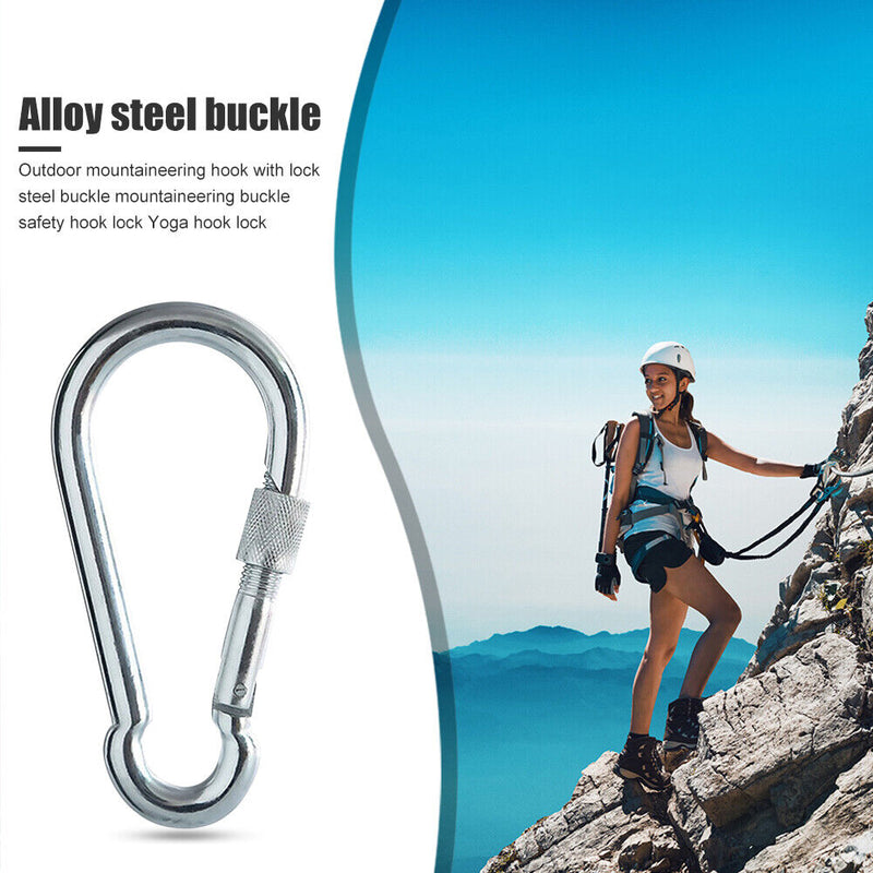 Outdoor Camping Alloy Steel Buckle Hook D-ring Safety Mountain Climb Carabine