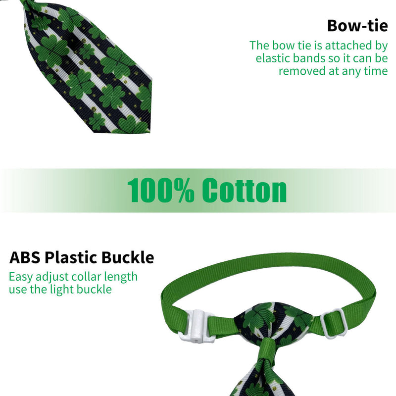 Dog Neck Tie St. Patricks Day Costume Pet Dog Cat Ties Collar - Irish Shamroc