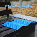 Outdoor Camping Mat Cushion Folding Portable Picnic Seat Pad (Blue Black) Newly