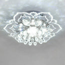 Modern LED Flower Crystal Ceiling Chandelier 9W Lamp Home Decor (White) Newly