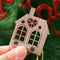 Wood Chip Christmas Snowflake Santa Claus Xmas Decoration Hanging Ornaments