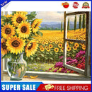 DIY Oil Paint by Numbers Sunflower Coded Hand Painted Acrylic Drawing Kit