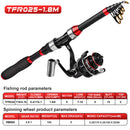 #A Fishing Rod with Spinning Reel Anti Slip Metal Long Shot Hard Ultra Light Pol