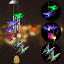 Colorful LED Solar Light Outdoor Wind Chime Butterfly Pendant Lamps (B)