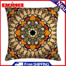 Pillow Case Flower Pattern Linen Decorative Pillowcase Cover for Living Room
