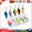 10pcs Metal Spoon Fishing Lures Artificial Sequins Baits for Bass (5.5g) Newly