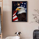 DIY Independence Day Eagle Flag Full Drill Round 5D Diamond Painting Handmade