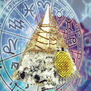 Ogan Pyramid Handmade Crushed Stone Energy Tower Pyramid Jewelry (B)