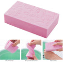 Cartoon Printing Bath Shower Sponge Rub Body Cleaning Bath Scrubber (Pink)