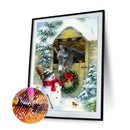 5D DIY Diamond Painting Christmas Horse Full Round Drill Mosaic Art Picture K