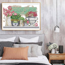 Partial Embroidery 14CT Needlework Cross Stitch Kit 2 Strands Paris Flower