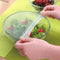 4X Set Reusable Silicon Wraps Cover Stretch and Fresh V5 2019 Kitchen Food S6X2
