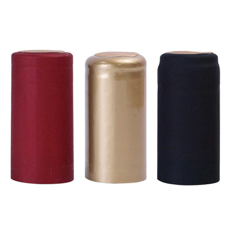250pcs Pro Wine Bottle Heat Shrink Capsules Caps Bottle Shrink Film (Black)
