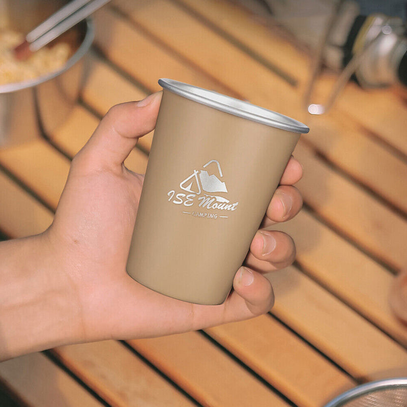 Outdoor Camping Water Cup Stainless Steel Travel Hiking Milk Coffee Tea Mugs