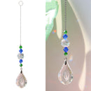 Crystal Glass Clear Chandelier Pendant Faceted Prism Part Hanging Decor (D)