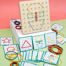 Montessori Geometric Nail Board Creative Children Imagination Educational T