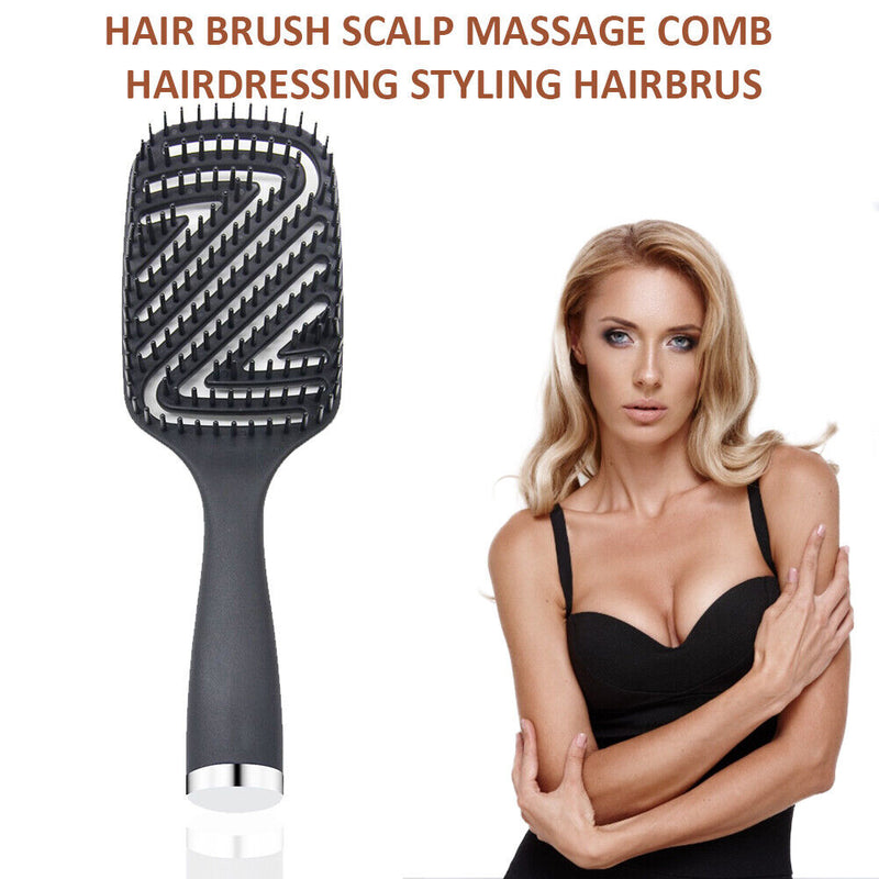 Women Hair Brush Home Beauty SPA Massager Comb Make Thin Long Curly Scalp Tool