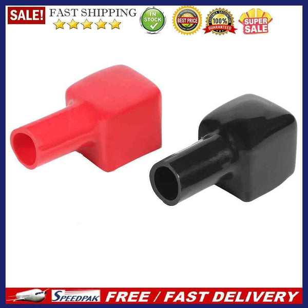 Universal Car Battery Terminal Insulation Covers Red Positive + Black Negat