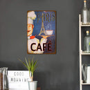 Retro Poster Tin Sign Painting Chef Coffee Wall Art for Cafe Bar Club Shop