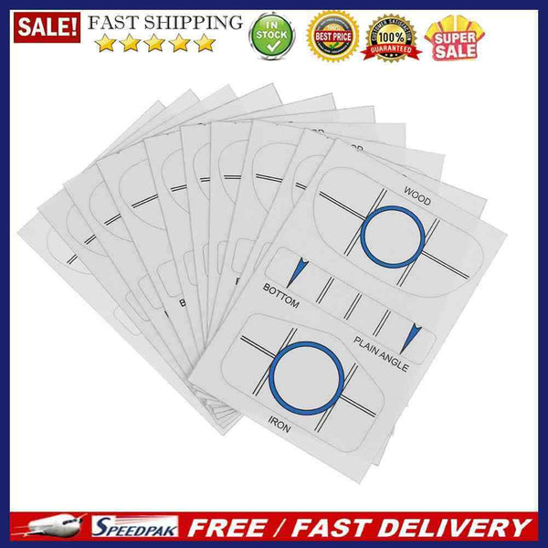 10 Sets Golf Impact Tapes Labels Recorder Kit for Woods Irons and Putter