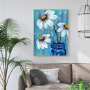 Painting By Numbers DIY Floral Canvas Hand Painted Oil Drawing Wall Picture