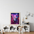Handmade DIY Full Round Drill Diamond Painting 5D Starry Lion Poster Kit